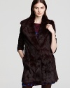 Top your fall looks with this luxe Nanette Lepore coat in a sumptuous combo of rabbit fur and wool.