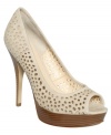 Enzo Angiolini's Sully platform pumps feature a perforated suede upper that's luxurious on-trend.