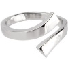 Sterling Silver 925 Smooth Divided Adjustable Toe Ring