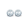 Alex Woo Mini Additions Sterling Silver Peace Sign Earrings