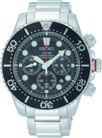 Seiko Men's SSC015 Black Dial Watch