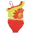 Flapdoodles Girls 2-6X Daisy Flower 2 Piece Swimsuit Daisy Print 6