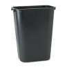 Rubbermaid Commercial Soft Molded Plastic 10.25-Gallon Trash Can, Rectangular, Black