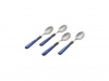 Rosanna Pearlized Blue Napoleon Espresso Spoons, Set of 4