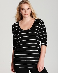 Simply striped, Nation LTD Plus' casual pullover creates the perfect weekend look.