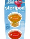 Steripod (2 Pack Orange & Red) Clip-on Toothbrush Sanitizer