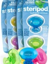 Steripod Clip-on Toothbrush Sanitizer (8 Steripods) 2x2 Pack (Green/Blue) & 2x2 (Yellow/Pink)