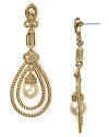 Light up every evening ensemble with this pair of faceted gold-plated chandelier earrings from Carolee, sure to add a dose of glamour to accessories arsenal.