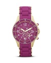 There's no need to shrink from vibrant style with this gold and purple watch from MARC BY MARC JACOBS. It features a date window and quartz movement for color-pop practicality.