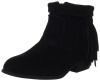 Sam Edelman Girls Louie Bootie (Little Kid/Big Kid),Black Suede,4 M US Big Kid