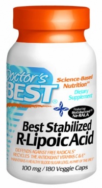 Doctor's Best Stabilized R-lipoic Acid, 180-Count