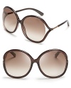 Keep your outlook stylish in these fashion-right Tom Ford Sunglasses that make basic brown anything but boring.