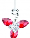 Swarovski Crystal #1054565, Winter Berries Ornament, Light Siam Satin