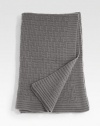 Richly textured in luxurious cashmere, inviting in any setting. 12-ply yarn 56 X 72 Cashmere; dry clean Imported