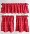 Park B Smith Durham Square 60 Rod Pocket Valance Apple / Red / White