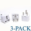 Ceptics Grounded Universal Plug Adapter for India (Type D) - 3 Pack