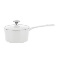 Mario Batali Cookware Classic Enamel Cast Iron Saucepan - White