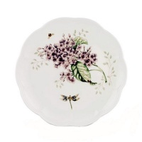 Lenox Butterfly Meadow Bone Porcelain Orange Sulphur 9-Inch Accent Plate