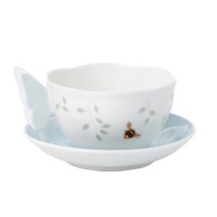 Lenox Butterfly Meadow Figural Cup and Saucer Set, Blue