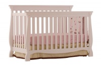 Stork Craft Venetian 4-in-1 Fixed Side Convertible Crib, White