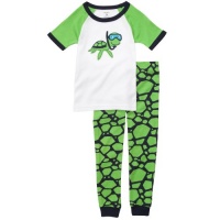 Carters Toddler 2−pc. Snorkle Turtle Pajama Set WHITE/GREEN 4T