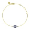 Meira T 14K Yellow Gold Blue Sapphire & Diamond Evil Eye Bracelet