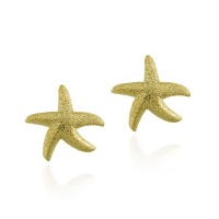 18K Gold over Sterling Silver Starfish Earrings