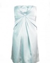 BCBGMAXAZRIA Strapless Pleat & Seam Dress Aquamist 10 [Apparel] [Apparel]