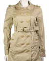 Juicy Couture Women's Skirted Double Breasted Trench Coat w/Belt, Small