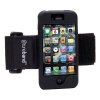 Tuneband for iPhone 4 and iPhone 4S, Grantwood Technology's Armband, Silicone Skin, and Front and Back Screen Protector, Black