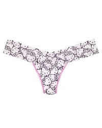 Hanky Panky meets Hello Kitty with this fabulously fun low-rise thong. Style #4V1582.