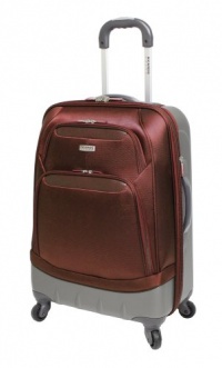 Ricardo Beverly Hills Luggage San Mateo 21 Inches 4 Wheeled Expandable Wheelaboard, Red Ocher/Silver, 21x15.8x10