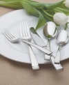 A real crowd pleaser, the Waterford Conover flatware set shines for its quality stainless steel construction and a versatile design that's as appropriate for the holidays as it is for Wednesday night. Featuring etched bands in handsome square handles.