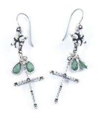 Lucky Brand Small Cross Drop Earrings