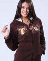 Taz Fleece Zip Up Jacket Hoodie Sweatshirt Tasmanian Devil Looney Tunes Brown