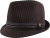 Goorin Brothers La Thonte Charcoal Pinstripe Fedora Hat (Medium)