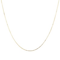 Duragold 14k Yellow Gold Solid Box Chain Necklace (.45mm ), 18