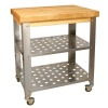 Catskill Craftsmen Stainless Steel Butcher Block Cart