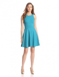 Rebecca Taylor Women's Ponte Pleated Dress, Turquoise, 8