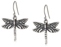 Lucky Brand Silver Dragonfly Earrings