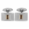 Cuff Links With Topazes in 18K Gold and Stainless by DOLAN BULLOCK