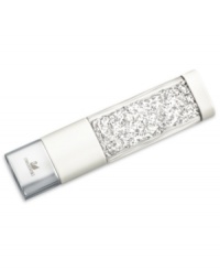 Make perfect memories. Swarovski's USB crystalline memory stick features silver-tone metal details with white pearl-colored crystals, and is delivered in a blue velvet pouch. Approximate size: 2-3/4 x 11/16 x 5/16 inches. Memory: 4GB.