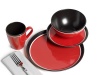 TTU Gallery 16-Piece Dinnerware Set, Argentina Red