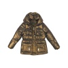 Rothschild Girls Luxury Matellic Hooded Safari Style Down Jacket - Bronze (Small)