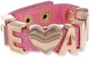 BCBGeneration Pink Canvas and Rose Gold Te Amo Affirmation Bracelet