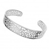 925 Sterling Silver Plated Filigree Cuff Bracelet