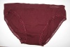 Calvin Klein bikini underwear, color: maroon, size SMALL, seamless with lace