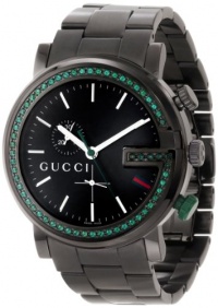 Gucci Unisex YA101349 G-Chrono Black PVD 60 Green Topaz Case Watch