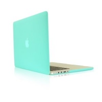 TopCase® Robin Egg Blue Rubberized Satin Hard Case Cover for Macbook Pro 15 A1286 with Free TopCase® Mouse Pad