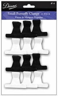 Butterfly Clamps 1-dozen * Small Size: 2 * Black & White